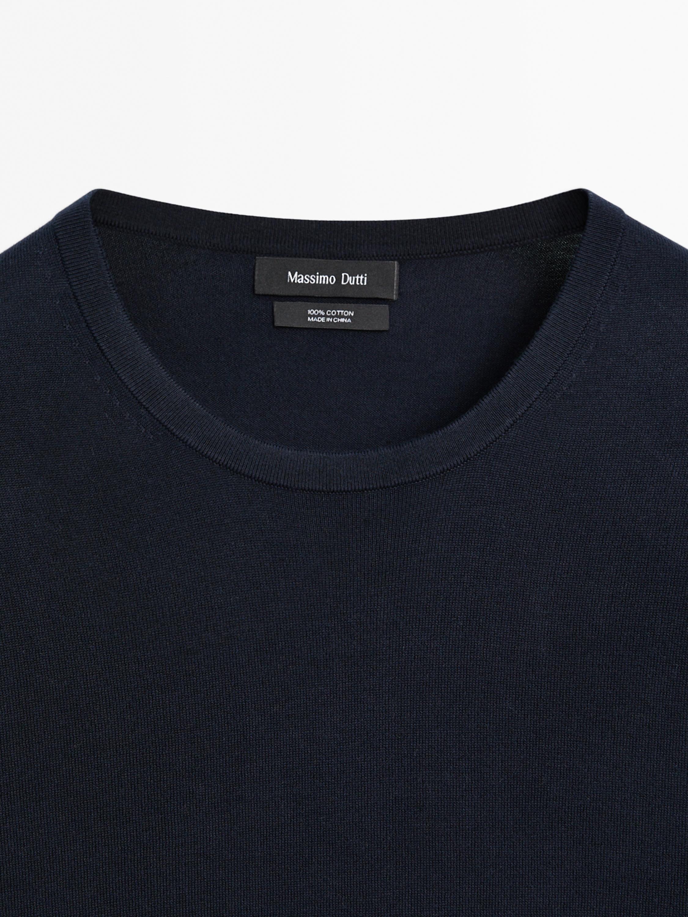 Pull en maille à manches longues coton